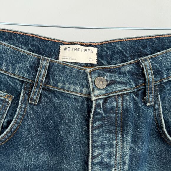 Free People We The Free Good Luck Mid Rise Barrel Jeans Womens 27 Denim Pants - Picture 6 of 13